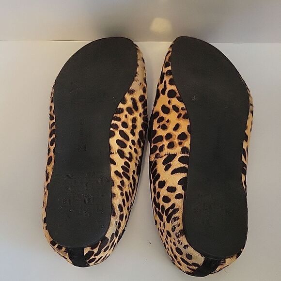 BIRDIES The Starling Leopard Print Flat Shoes Calf Hair Sz 7. 5  Cheetah - Picture 15 of 16